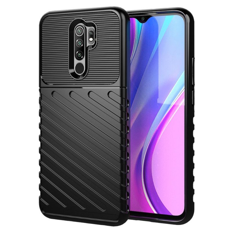 Cover Hoesje Xiaomi Redmi 9 Groen Zwart Telefoonhoesje Donderreeks