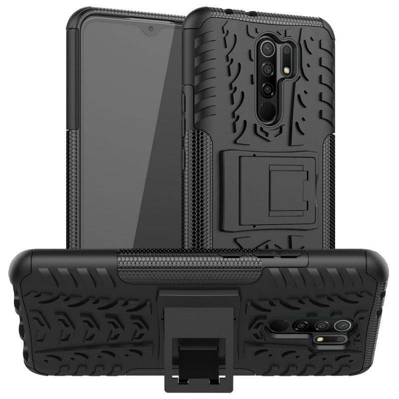 Cover Hoesje Xiaomi Redmi 9 Wit Zwart Telefoonhoesje Ultrabestendig