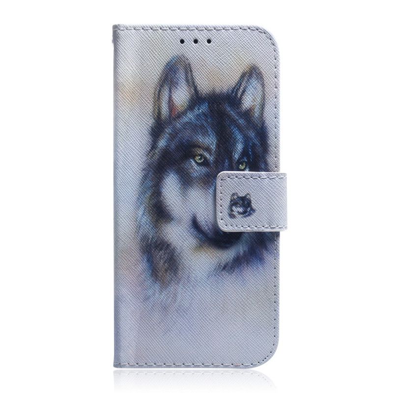 Flip Case Leren Xiaomi Redmi 9 Blik Van De Hond