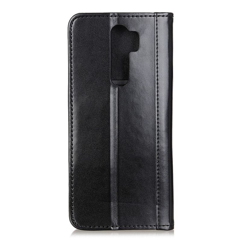 Folio-hoesje Xiaomi Redmi 9 Rood Zwart Versie 2 Split Lychee Leer