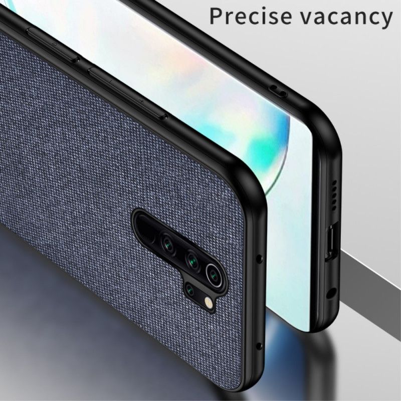 Hoesje voor Xiaomi Redmi 9 Grijs Zwart Imitatieleren Bijtpatroon