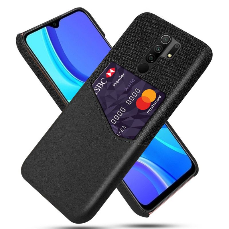 Hoesje voor Xiaomi Redmi 9 Grijs Zwart Ksq Kaarthouder