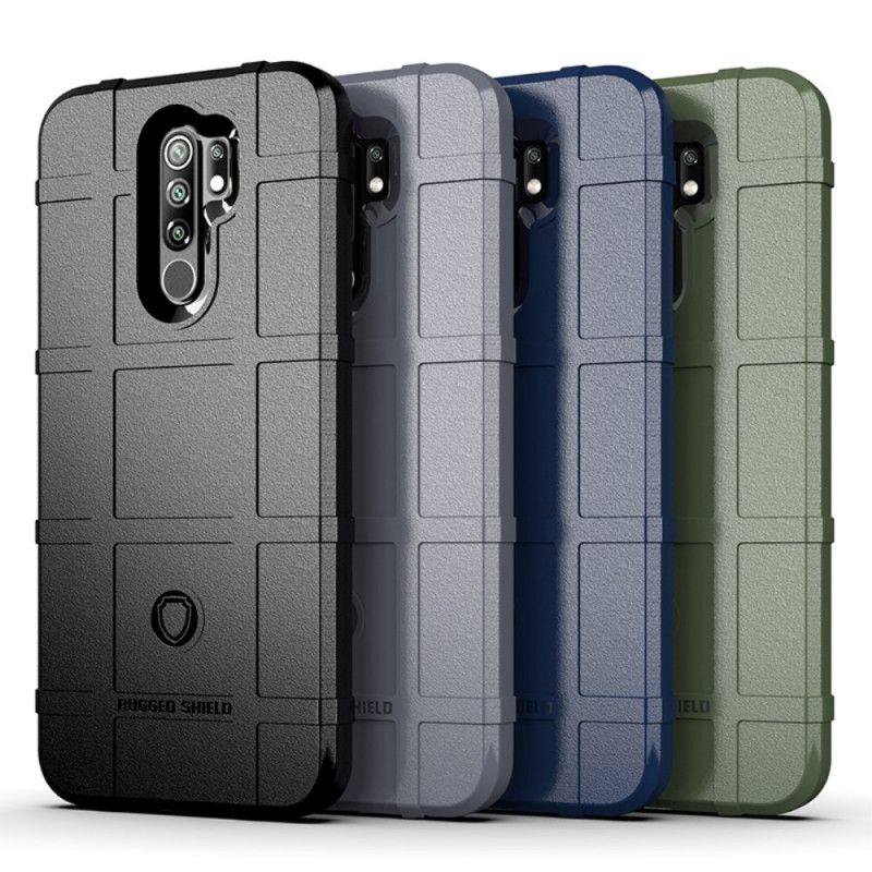 Hoesje voor Xiaomi Redmi 9 Grijs Zwart Robuust Schild