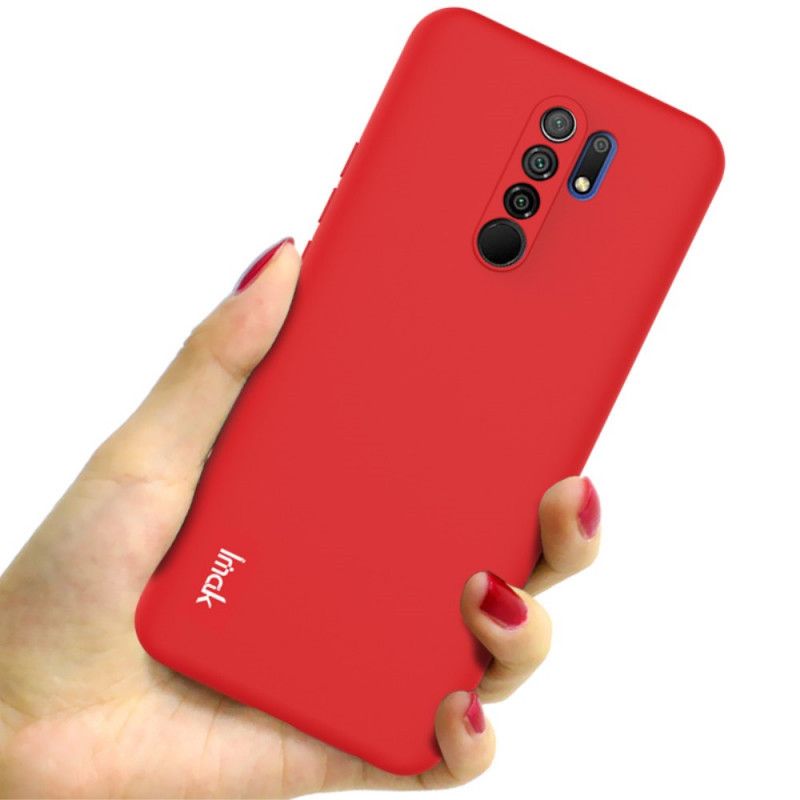 Hoesje voor Xiaomi Redmi 9 Rood Zwart Imak Uc-2 Serie Velkleuren