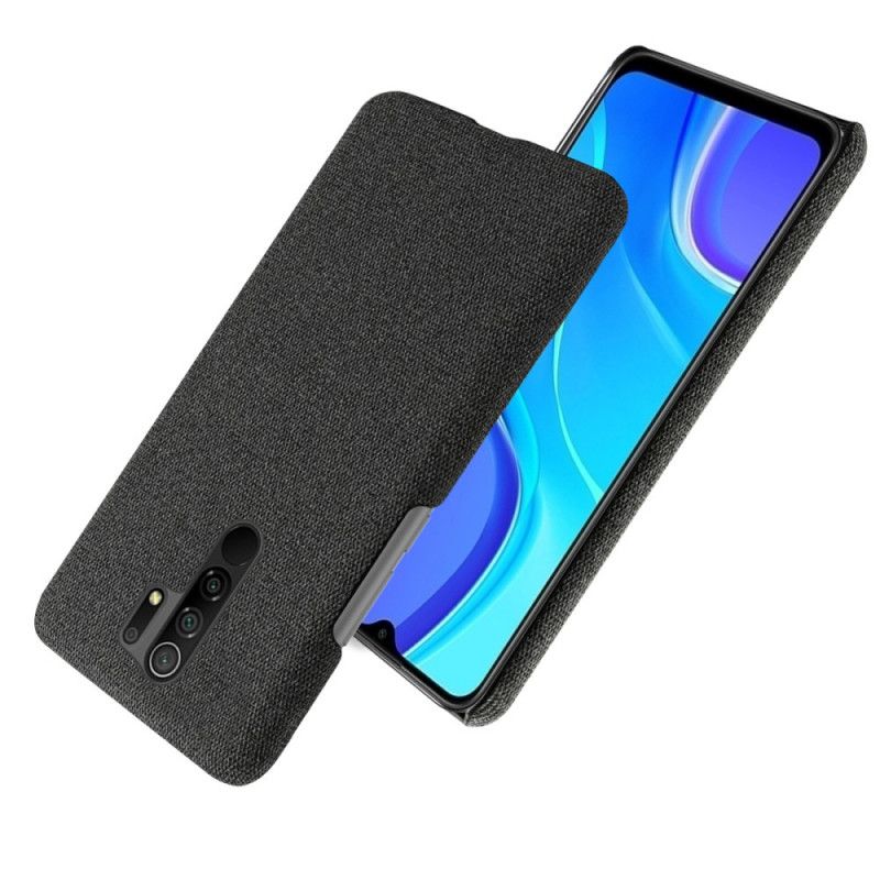 Hoesje Xiaomi Redmi 9 Grijs Zwart Ksq Chique Stof