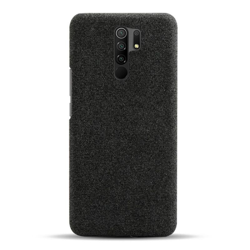 Hoesje Xiaomi Redmi 9 Grijs Zwart Ksq Chique Stof