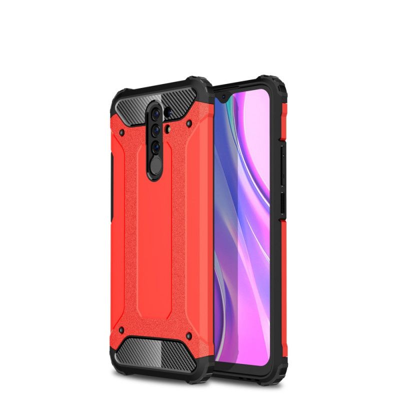 Hoesje Xiaomi Redmi 9 Rood Zwart Overlevende