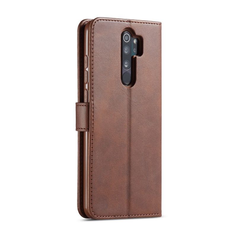 Leren Hoesje voor Xiaomi Redmi 9 Grijs Zwart Lc.Imeeke Leereffect