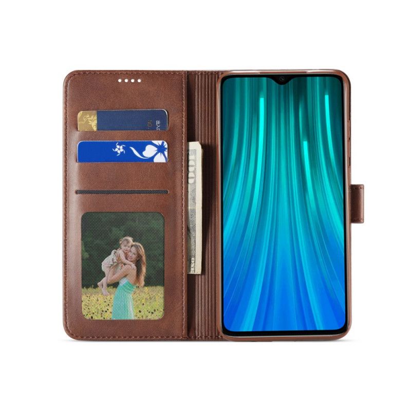 Leren Hoesje voor Xiaomi Redmi 9 Grijs Zwart Lc.Imeeke Leereffect