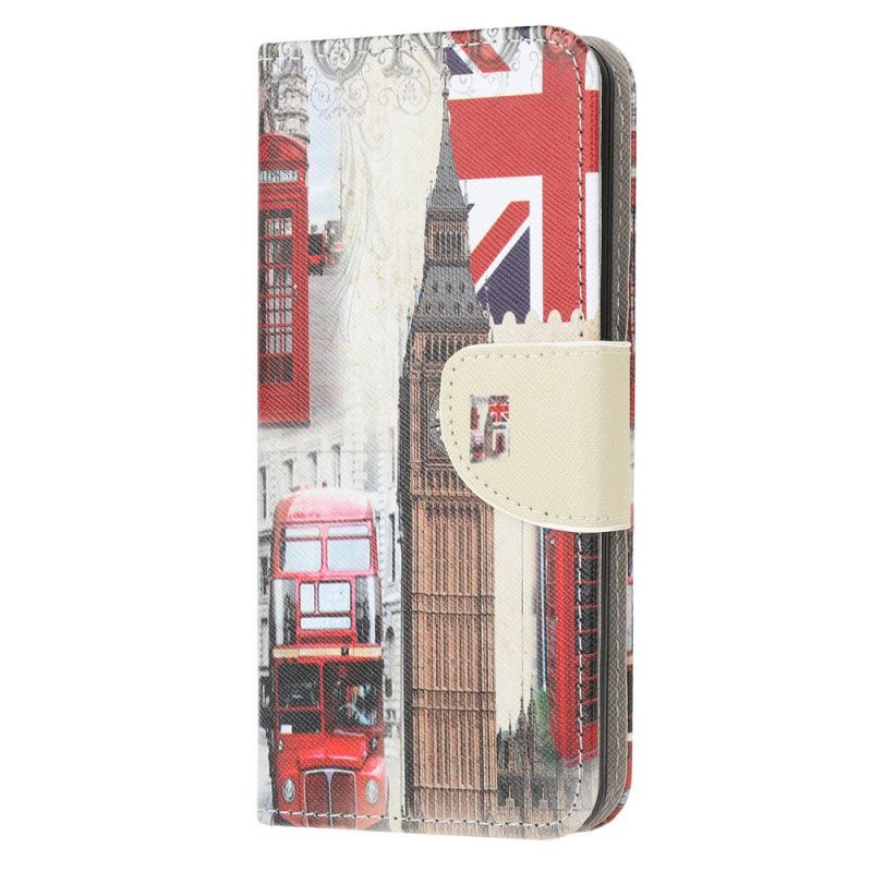 Leren Hoesje voor Xiaomi Redmi 9 Leven In Londen