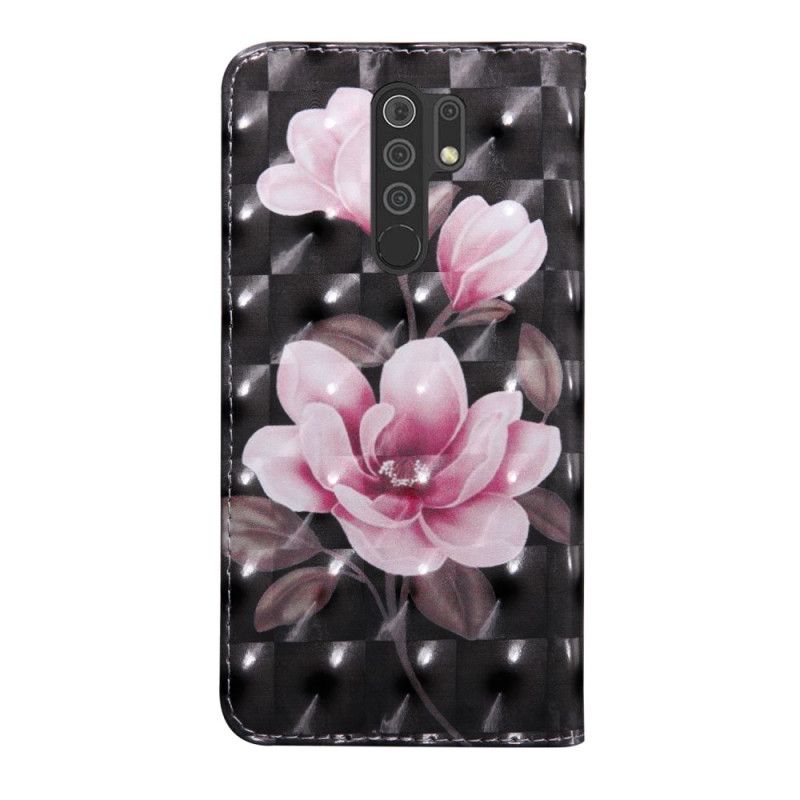 Leren Hoesje Xiaomi Redmi 9 Bloemen Bloeien