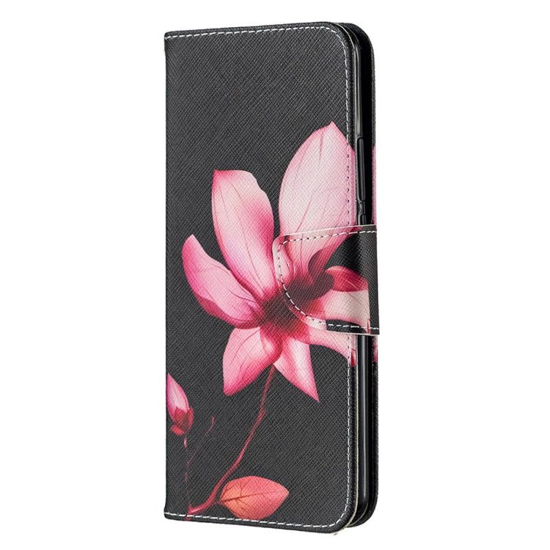 Leren Hoesje Xiaomi Redmi 9 Roze Bloem