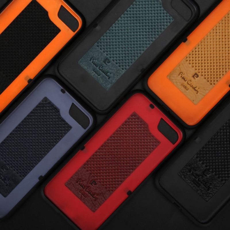 Case Hoesje iPhone 7 / 8 / SE 2 Oranje Zwart Telefoonhoesje Pierre Cardin Leer