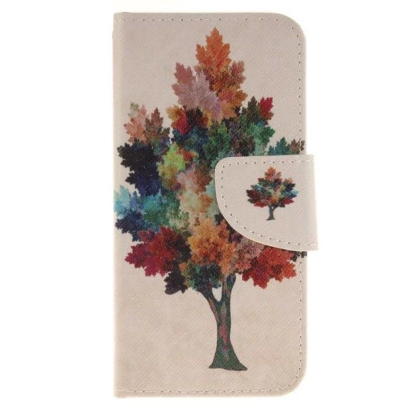 Flip Case Leren iPhone 7 / 8 / SE 2 Aquarelboom