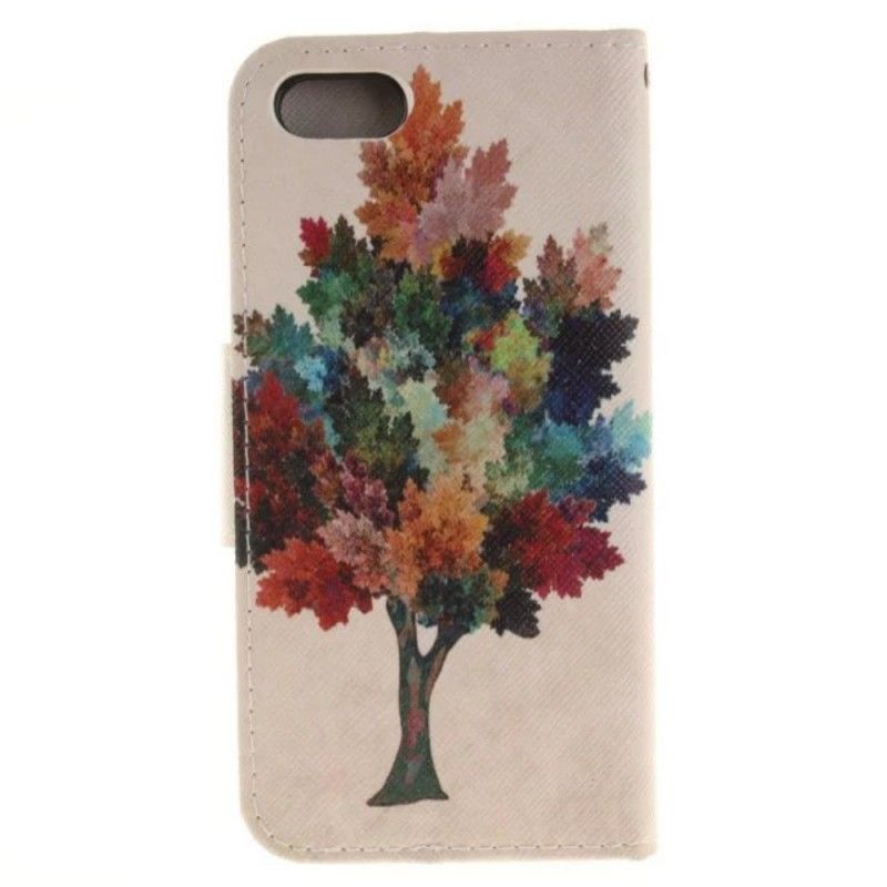 Flip Case Leren iPhone 7 / 8 / SE 2 Aquarelboom