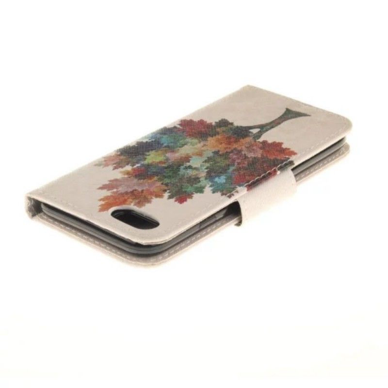 Flip Case Leren iPhone 7 / 8 / SE 2 Aquarelboom