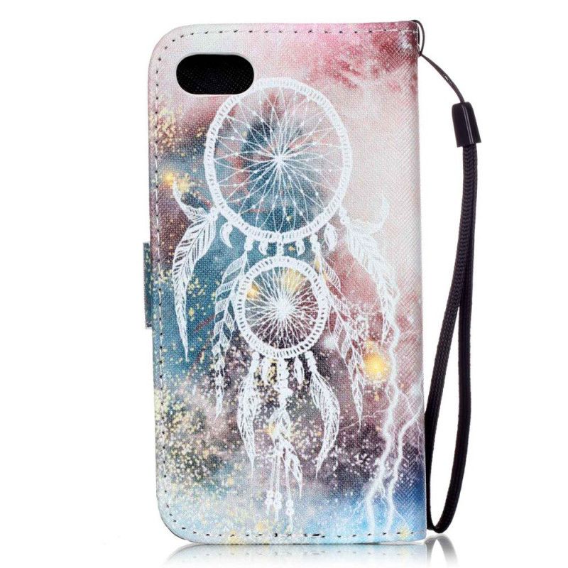 Flip Case Leren iPhone 7 / 8 / SE 2 Paars Unieke Dromenvanger