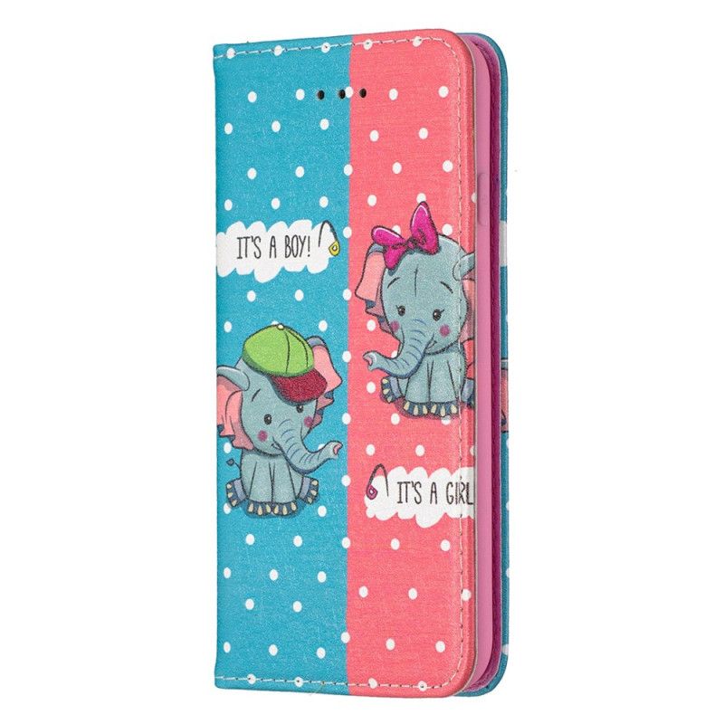 Folio-hoesje iPhone 7 / 8 / SE 2 Telefoonhoesje Babyolifanten