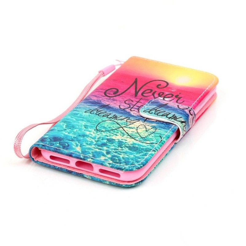 Leren Hoesje iPhone 7 / 8 / SE 2 Stop Nooit Met Dromen