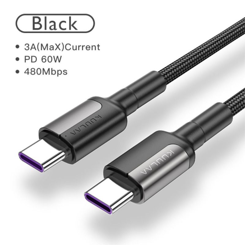 Usb-C Naar Usb-C Oplaadkabel 60W Kuulaa