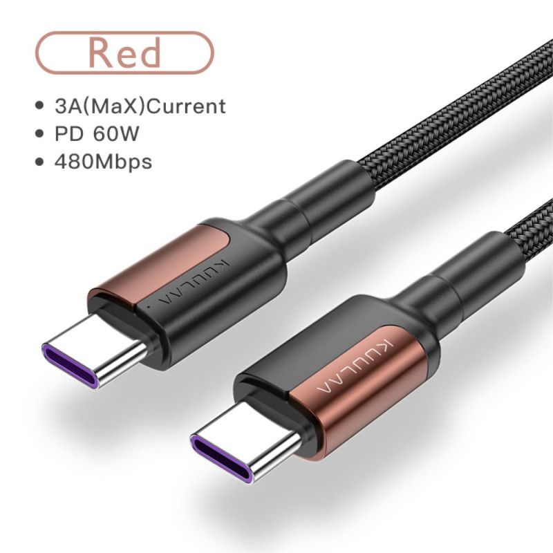 Usb-C Naar Usb-C Oplaadkabel 60W Kuulaa