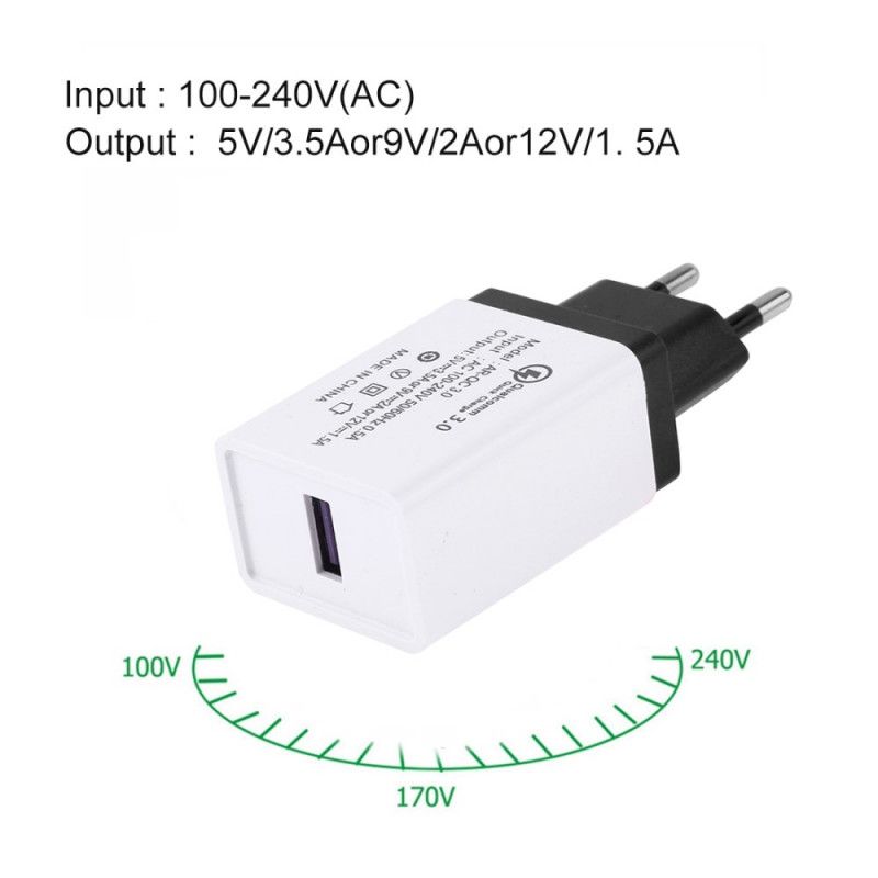 Usb-Wandladeradapter Eu-Stekker