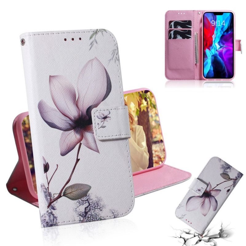 Bescherming Hoesje iPhone 12 Mini Telefoonhoesje Oud Roze Bloem