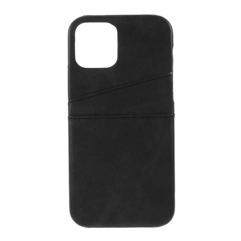 Case Hoesje iPhone 12 Mini Rood Zwart Telefoonhoesje Dubbele Kaarthouder