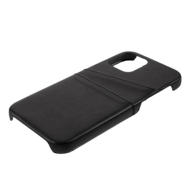 Case Hoesje iPhone 12 Mini Rood Zwart Telefoonhoesje Dubbele Kaarthouder
