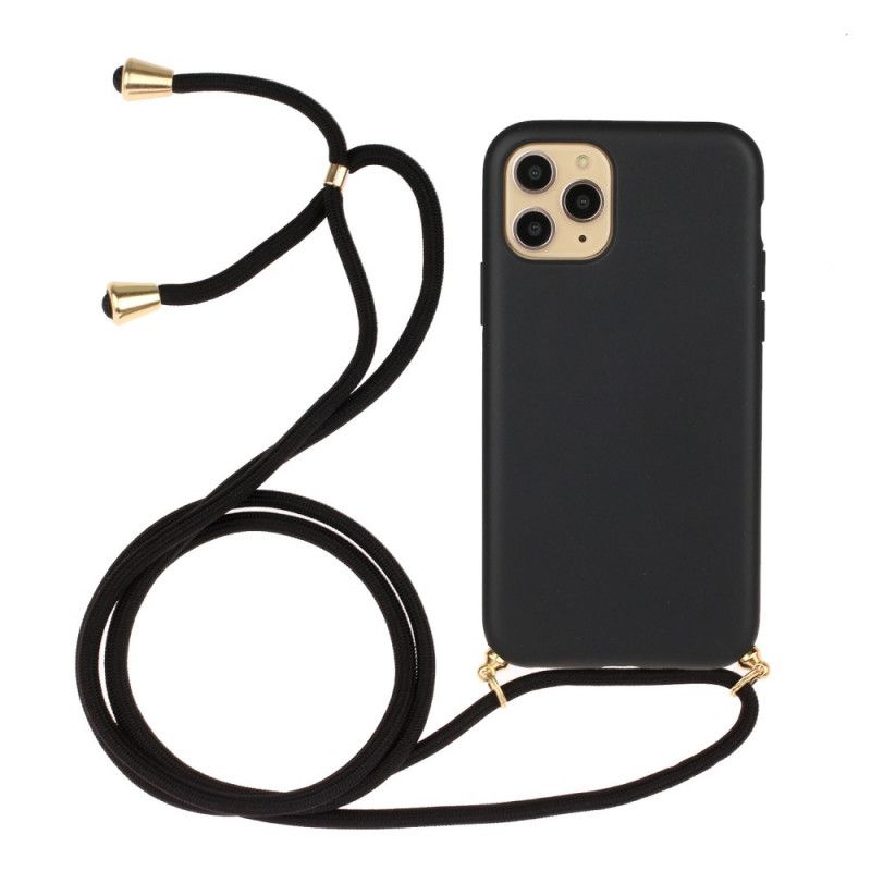 Case Hoesje iPhone 12 Mini Rood Zwart Telefoonhoesje Siliconen En Koord