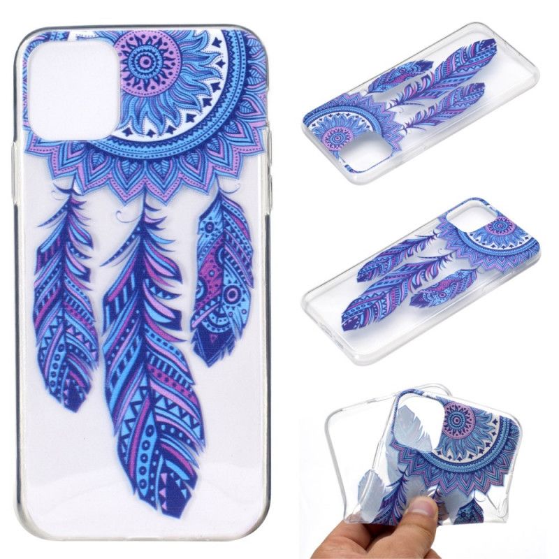 Case Hoesje iPhone 12 Mini Telefoonhoesje Vanger Droomt Blauwe Veren