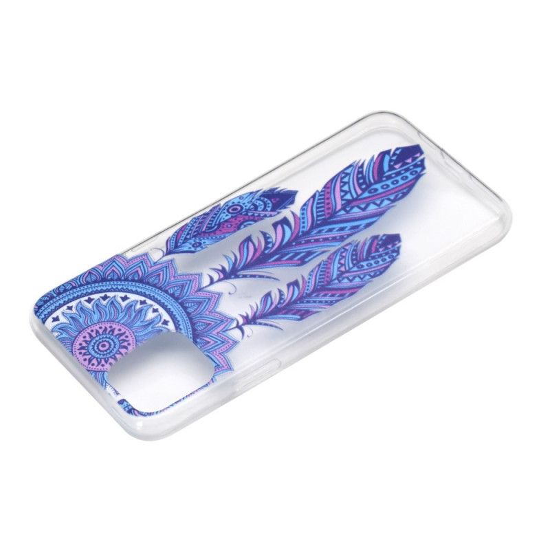 Case Hoesje iPhone 12 Mini Telefoonhoesje Vanger Droomt Blauwe Veren