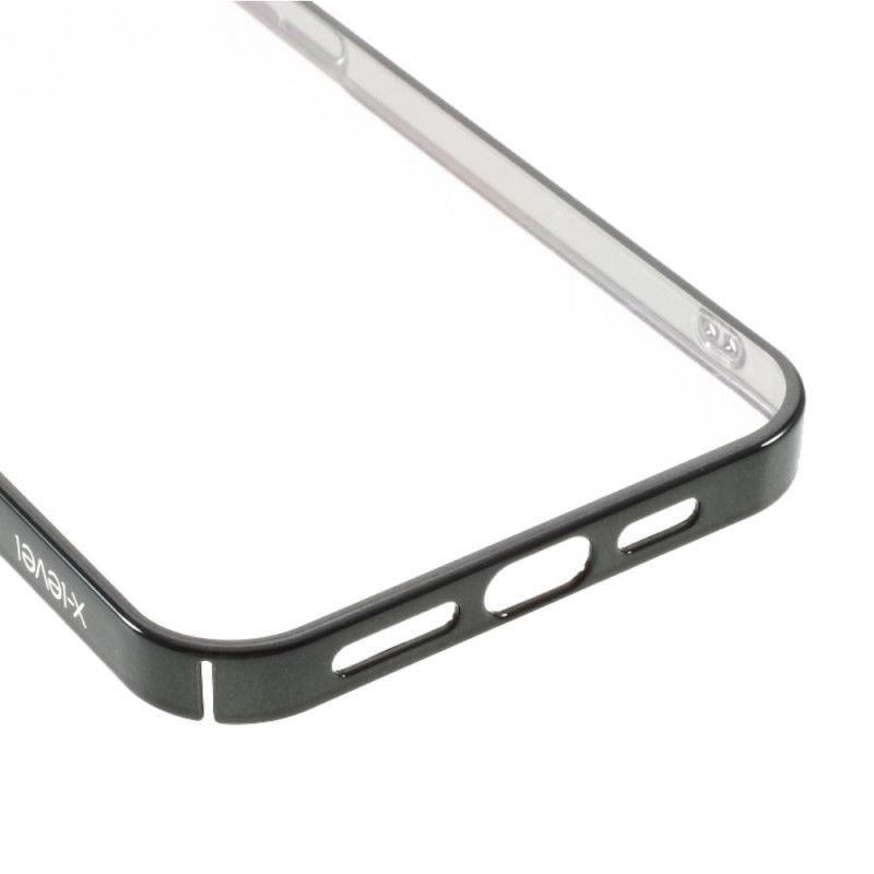 Cover Hoesje iPhone 12 Mini Grijs Zwart Telefoonhoesje Dageraadserie X-Niveau