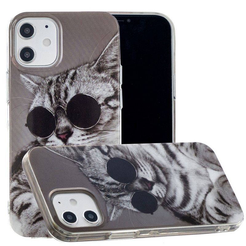 Cover Hoesje iPhone 12 Mini Telefoonhoesje Mijn Incognito Kitten