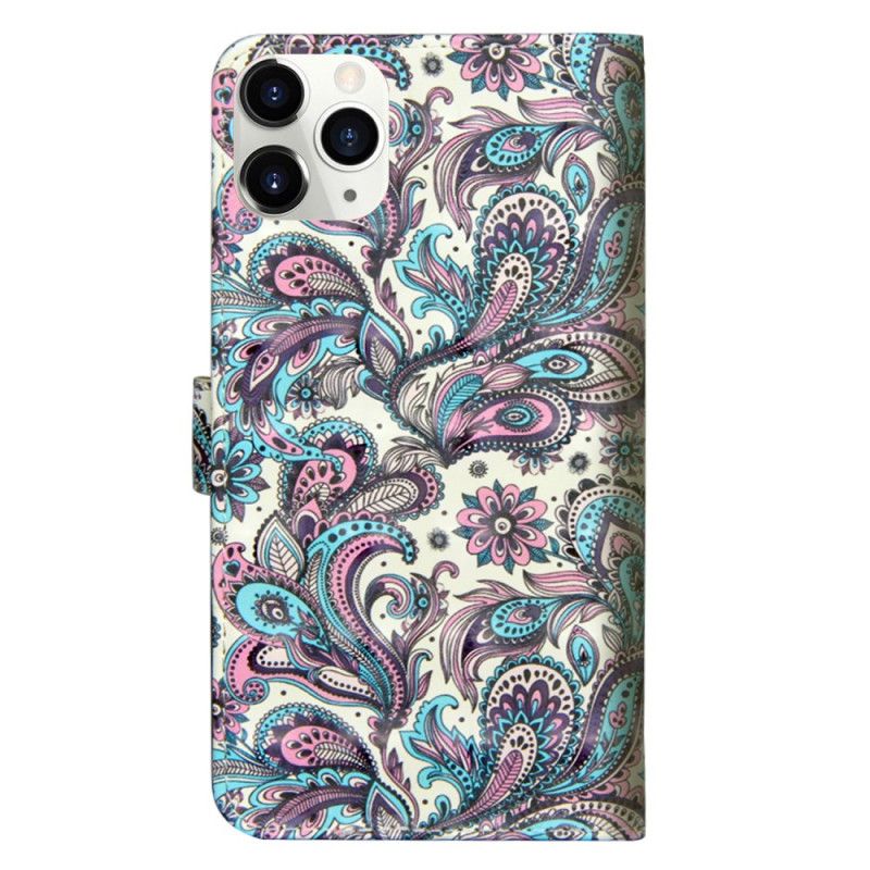 Flip Case Leren iPhone 12 Mini Bloemen Met Patroon