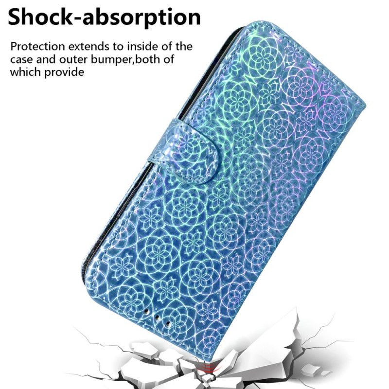 Flip Case Leren iPhone 12 Mini Grijs Zwart Pure Kleur