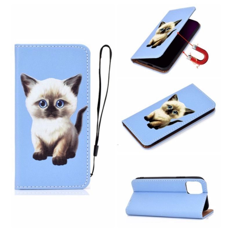 Folio-hoesje iPhone 12 Mini Superster Cat