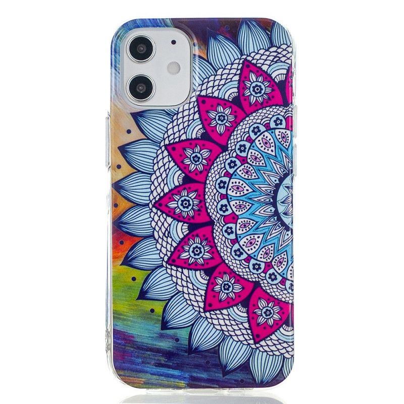 Hoesje iPhone 12 Mini Telefoonhoesje Fluorescerende Mandala