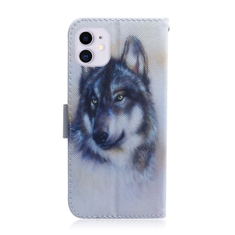 Leren Hoesje voor iPhone 12 Mini Honden Blik