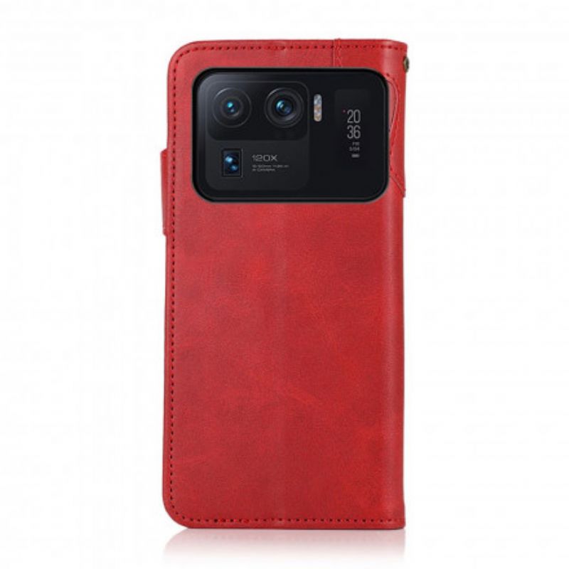 Flip Case Leren Xiaomi Mi 11 Ultra Kunstleer Knoop Khazneh