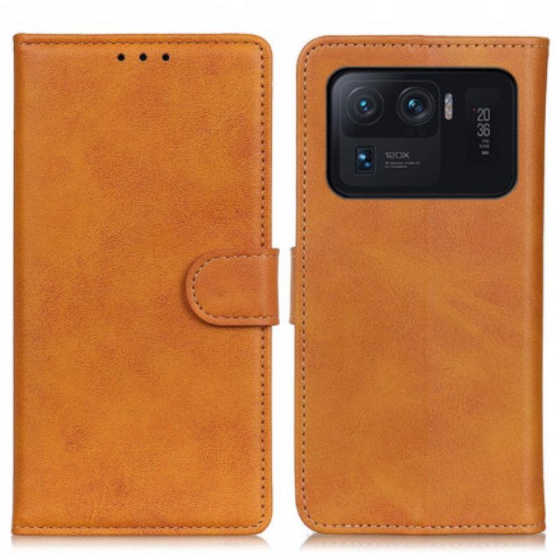 Leren Hoesje Xiaomi Mi 11 Ultra Retro Mat Leereffect Bescherming Hoesje