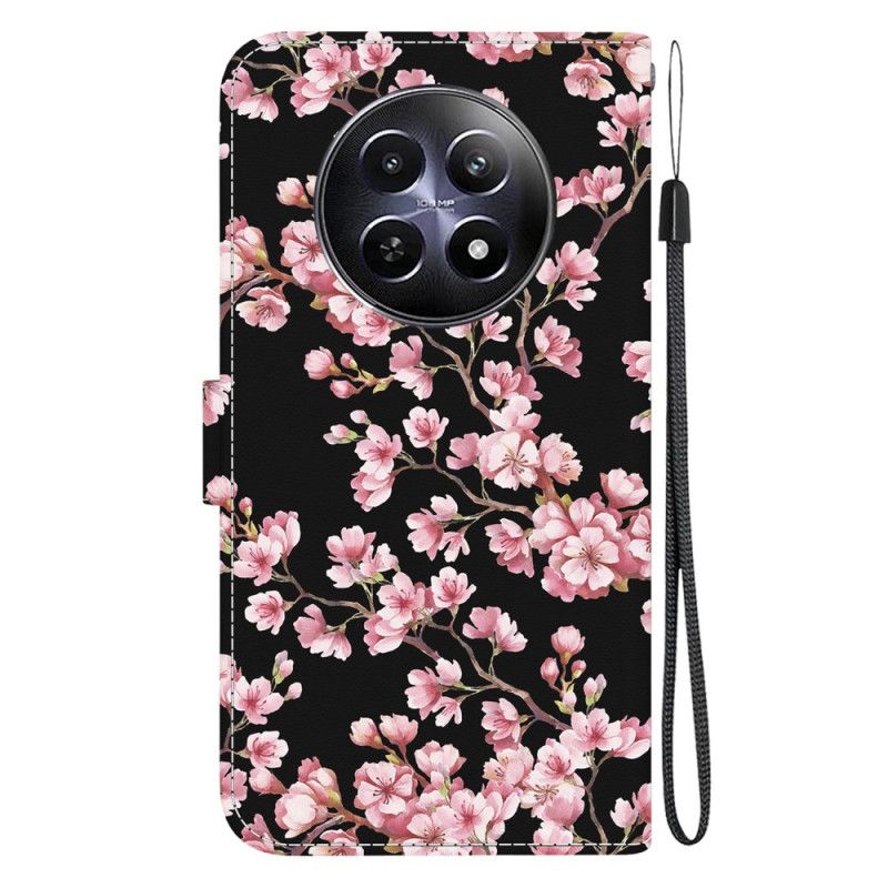 Bescherming Hoesje Realme 12 / 12x 5g Pruimenbloesems Met Riempje