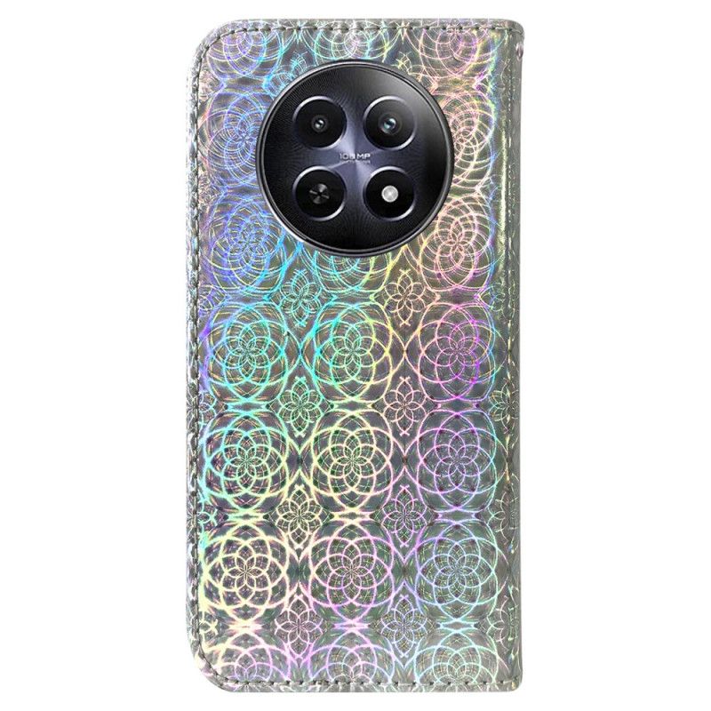 Leren Hoesje Realme 12 / 12x 5g Discostijl Met Bandjes