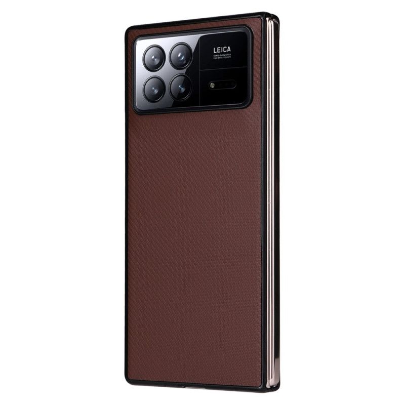 Cover Hoesje Xiaomi Mix Fold 3 Telefoonhoesje Koolstofvezeltextuur