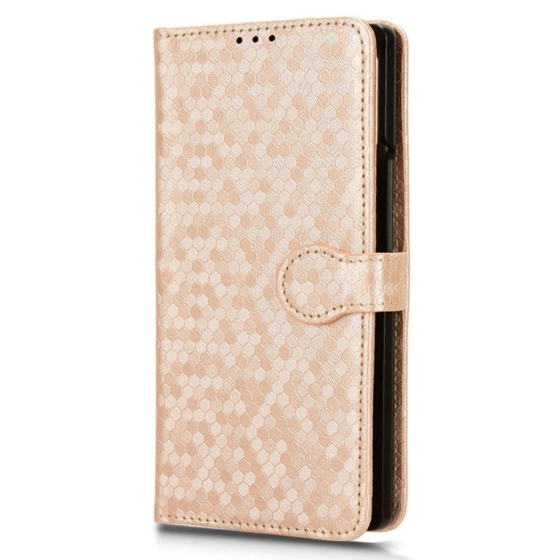 Leren Hoesje Xiaomi Mix Fold 3 Glanzende Stippen Met Bandje Bescherming Hoesje