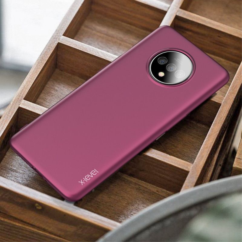 Case Hoesje OnePlus 7T Donkerrood Zwart Telefoonhoesje Guardian-Serie X-Niveau