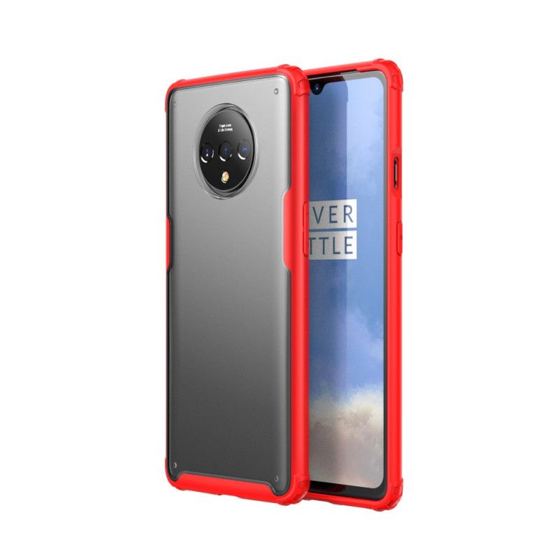 Hoesje voor OnePlus 7T Rood Zwart Frosted Hybride