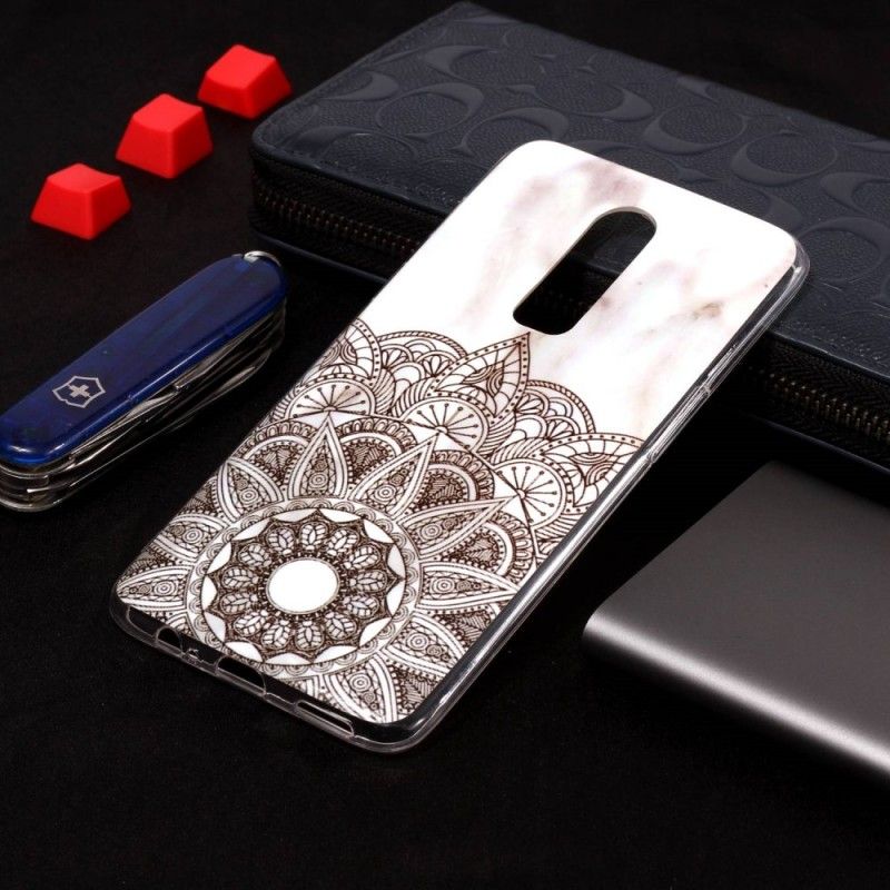 Cover Hoesje OnePlus 6 Telefoonhoesje Gemarmerde Mandala