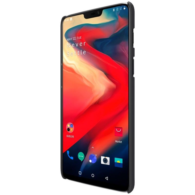 Hoesje OnePlus 6 Zwart Stijve Frosted Nillkin