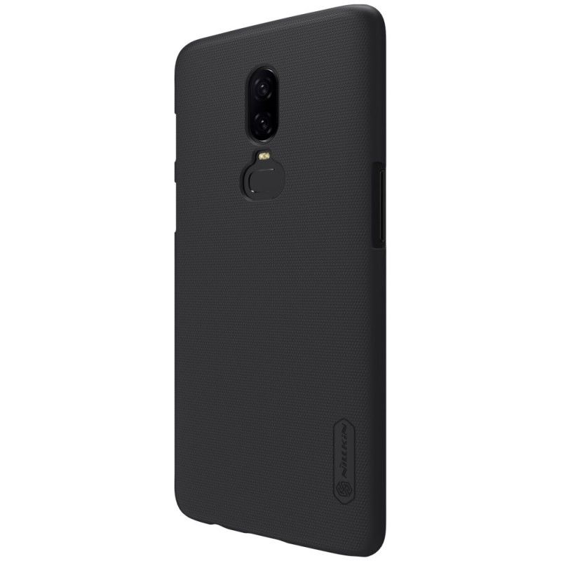 Hoesje OnePlus 6 Zwart Stijve Frosted Nillkin